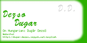 dezso dugar business card